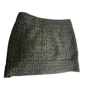 J. Crew Tweed Mini Skirt in Dark Green, 4